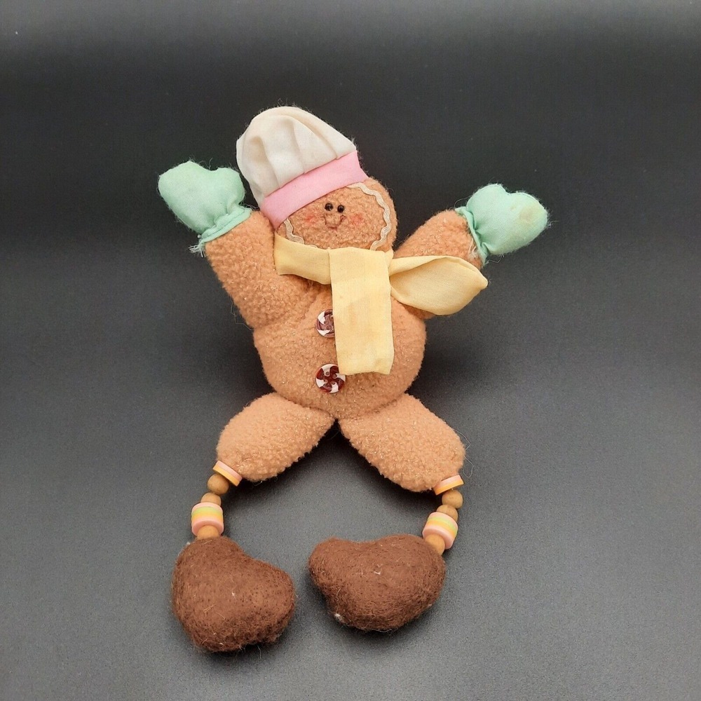 Vintage Bead Legs Gingerbread Man Ornament‎
